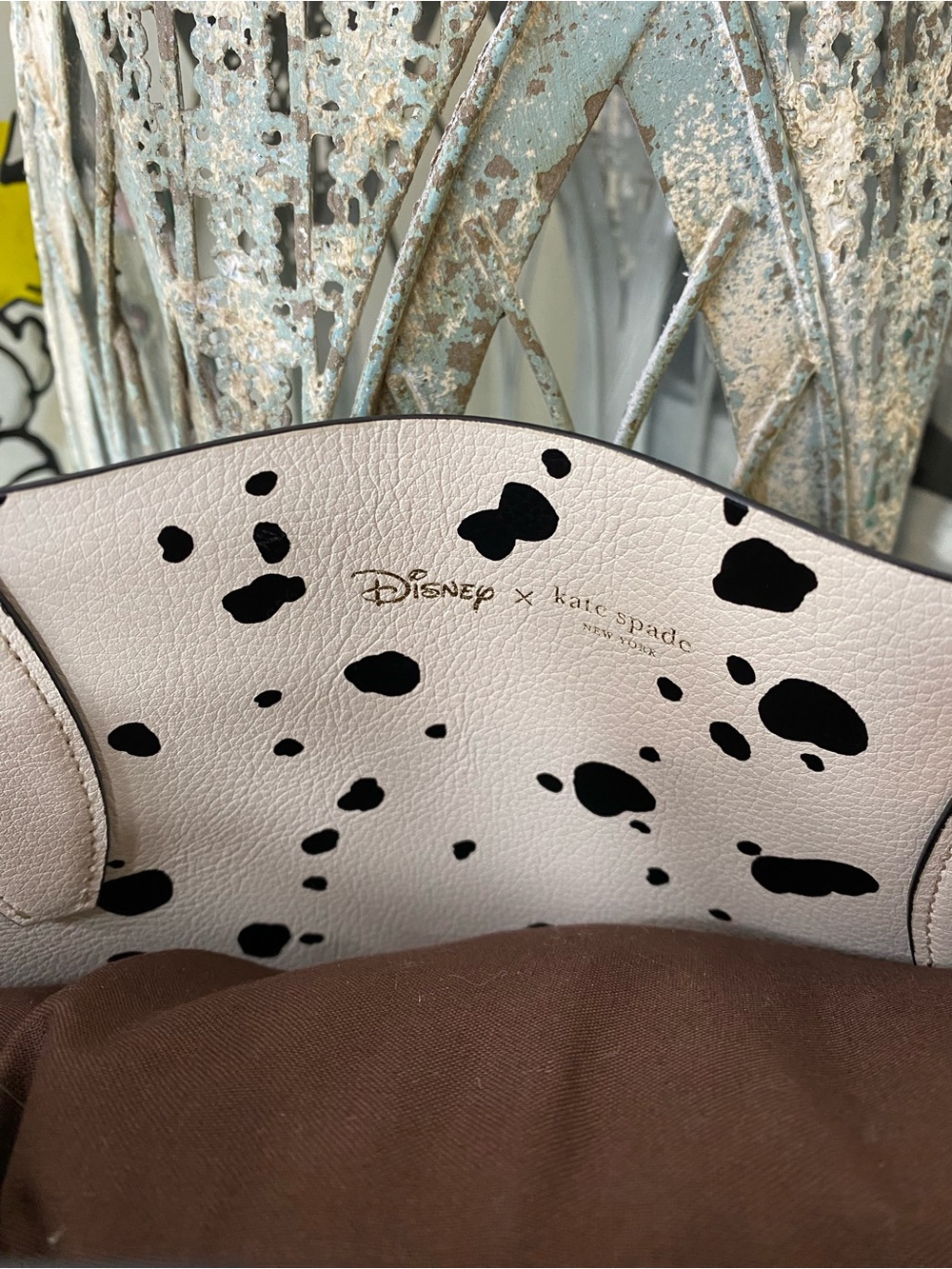kate spade black Dalmatian tote with red Cruella pouch - Picture 5 of 14